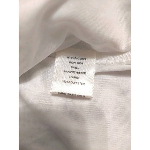 White Lacy Lined Tunic Top Size M - Picture 7 of 10